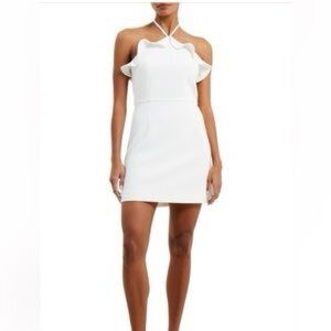 White halter dress perfect for bachelorette! Size 2.
